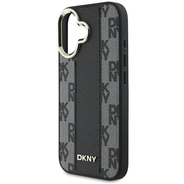 Чехол DKNY Checkered Pattern для iPhone 16 Black with MagSafe (DKHMP16SPCPVSLK)