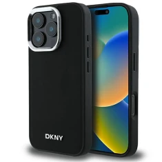 Чохол DKNY Plain Silver Logo для iPhone 16 Pro Max Black with MagSafe (DKHMP16XPSCMCLK)