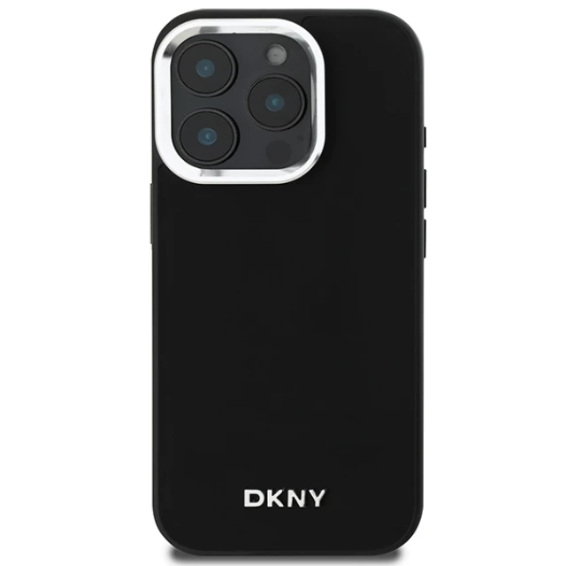 Чохол DKNY Plain Silver Logo для iPhone 16 Pro Max Black with MagSafe (DKHMP16XPSCMCLK)