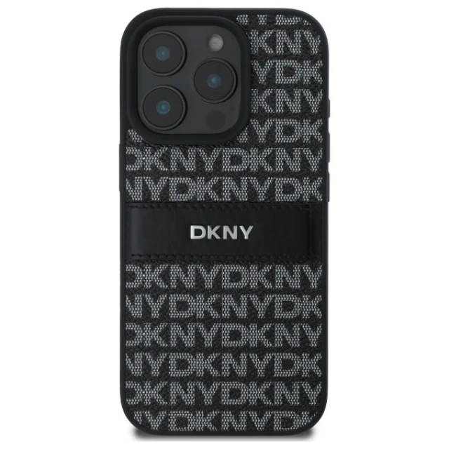 Чохол DKNY Texture Pattern Tonal Stripe для iPhone 16 Pro Max Black (DKHCP16XPRTHSLK)