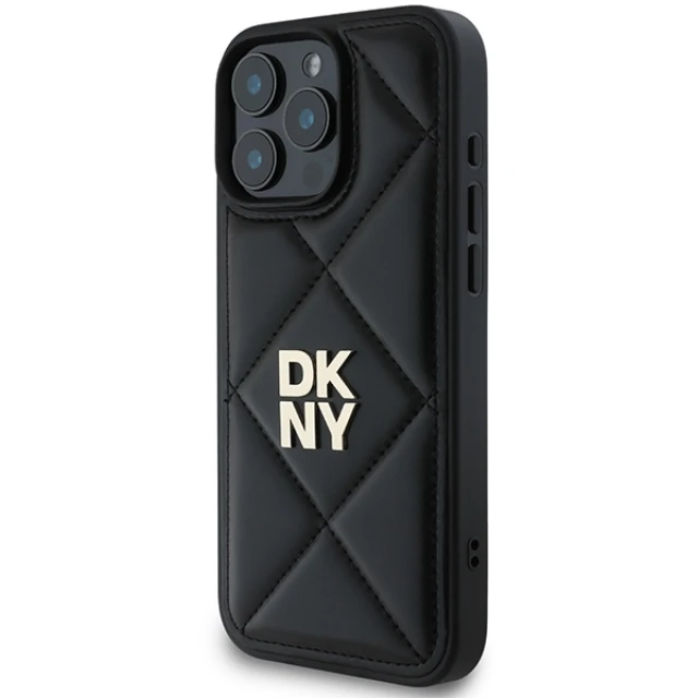 Чохол DKNY Quilted Stack Logo для iPhone 16 Pro Black (DKHCP16LPQDSLK)