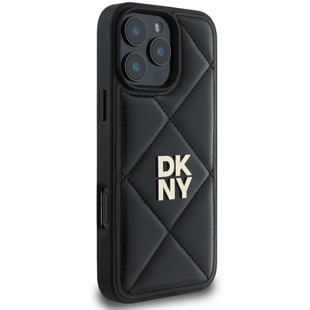 Чохол DKNY Quilted Stack Logo для iPhone 16 Pro Black (DKHCP16LPQDSLK)