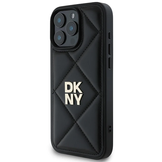Чехол DKNY Quilted Stack Logo для iPhone 16 Pro Max Black (DKHCP16XPQDSLK)
