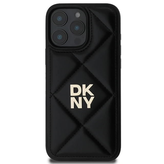 Чехол DKNY Quilted Stack Logo для iPhone 16 Pro Max Black (DKHCP16XPQDSLK)