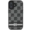 Чохол DKNY Checkered Pattern & Printed Stripes для iPhone 16 Black (DKHCP16SPCPTSSK)