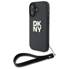 Чохол DKNY Wrist Strap Stock Logo для iPhone 16 Black (DKHCP16SPBSWSK)