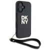 Чохол DKNY Wrist Strap Stock Logo для iPhone 16 Black (DKHCP16SPBSWSK)