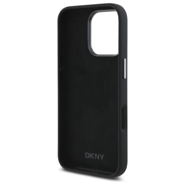 Чохол DKNY Liquid Silicone Metal Logo для iPhone 16 Pro Max Black (DKHCP16XSMCBSK)