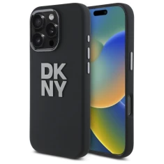 Чохол DKNY Liquid Silicone Metal Logo для iPhone 16 Pro Max Black (DKHCP16XSMCBSK)