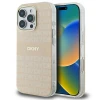 Чохол DKNY Repeat Texture Patern & Stripe для iPhone 16 Pro Pink with MagSafe (DKHMP16LHRHSEP)