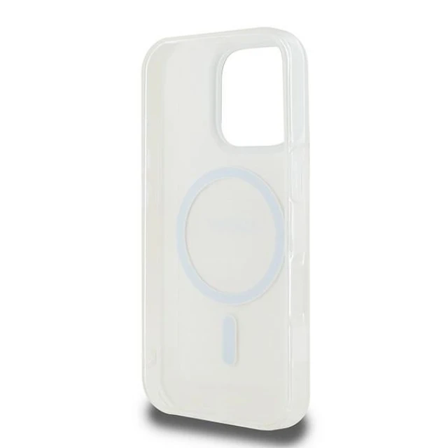 Чохол DKNY Repeat Texture Pattern With Stripe для iPhone 16 Pro Max Pink with MagSafe (DKHMP16XHRHSEP)