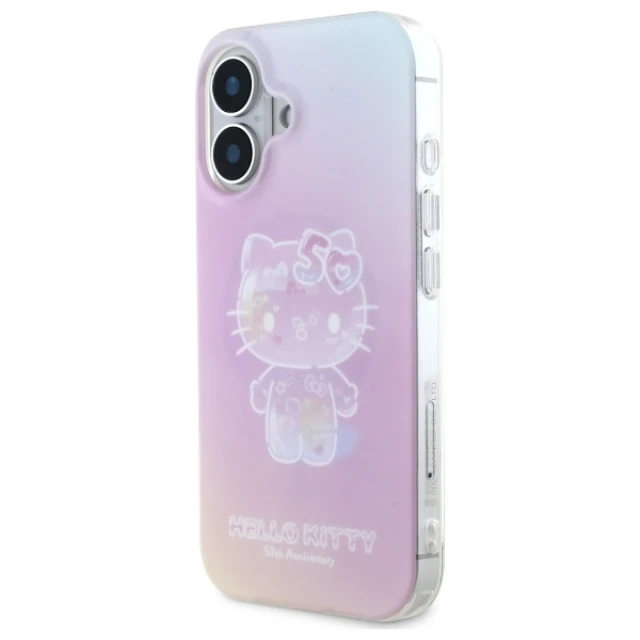 Чохол Hello Kitty IML 50th Anniversary для iPhone 16 Pink with MagSafe (HKHMP16SH50AP)