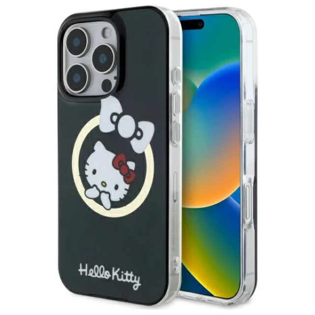 Чохол Hello Kitty IML Fun Bow для iPhone 16 Pro Max Black with MagSafe (HKHMP16XHFLBK)