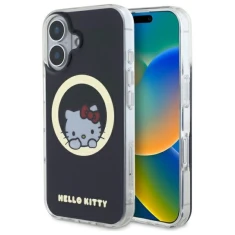 Чохол Hello Kitty IML Sweet Kitty для iPhone 16 Black with MagSafe (HKHMP16SHSWKK)