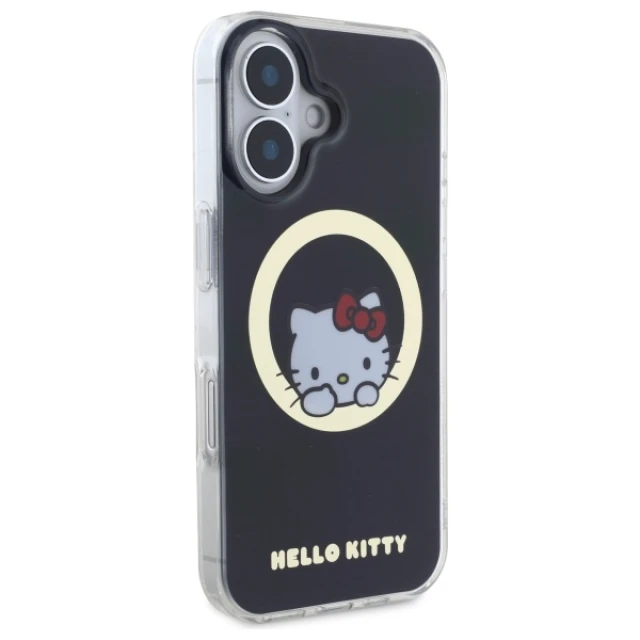 Чехол Hello Kitty IML Sweet Kitty для iPhone 16 Black with MagSafe (HKHMP16SHSWKK)