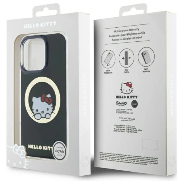 Чохол Hello Kitty IML Sweet Kitty для iPhone 16 Pro Max Black with MagSafe (HKHMP16XHSWKK)