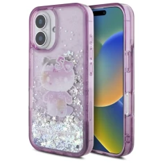 Чохол Hello Kitty Liquid Glitter 50TH Anniversary Party для iPhone 16 Purple (HKHCP16SL50PPU)