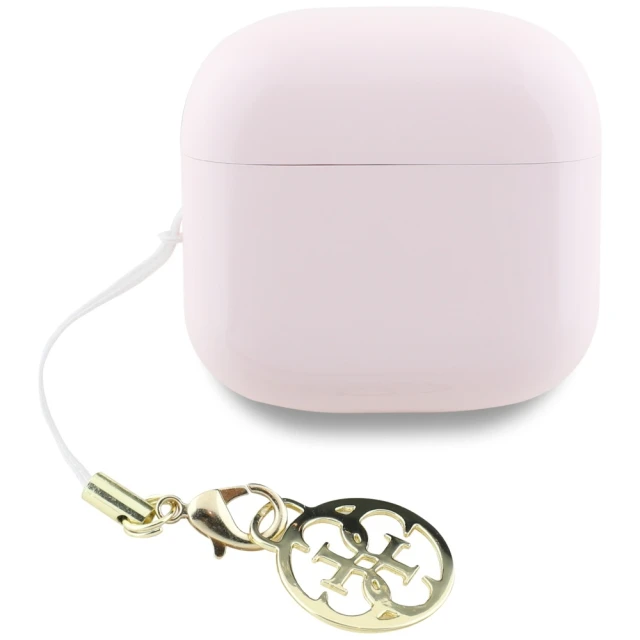 Бездротові навушники Guess Glossy Effect Printed Classic Logo & Charm Pink (GUTWSXMCCLP)