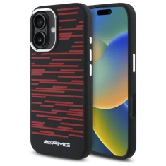 Чохол Mercedes Silicone Graphics для iPhone 16 Black with MagSafe (AMHMP16S24SSRRK)