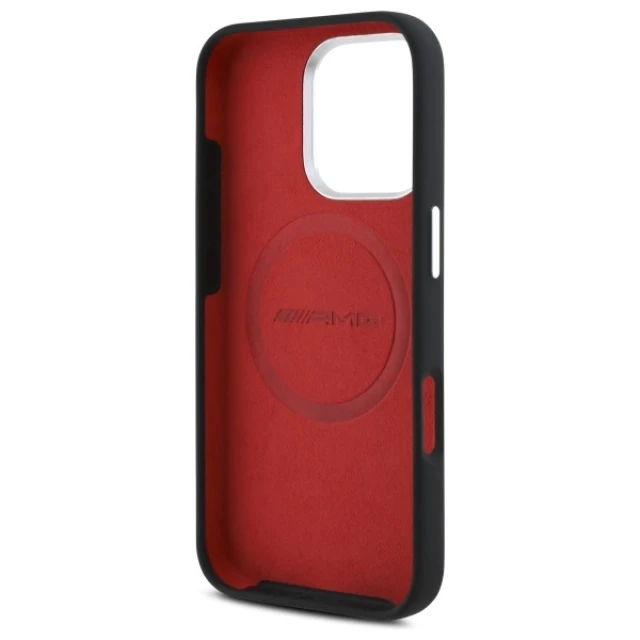 Чехол Mercedes Silicone Graphics для iPhone 16 Pro Max Black with MagSafe (AMHMP16X24SSRRK)