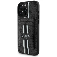 Чохол Guess 4G Stripes Wallet для iPhone 16 Pro Max Black with MagSafe (GUBPHCP16XP4RPSK)