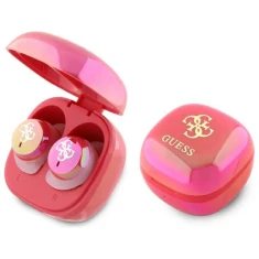 Бездротові навушники Guess 4G Printed Logo Fuschia (GUTWSJ144ESF)