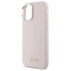 Чохол Guess Silicone Script Metal Logo & Frame для iPhone 16 Plus Pink (GUHCP16MSMBSLP)
