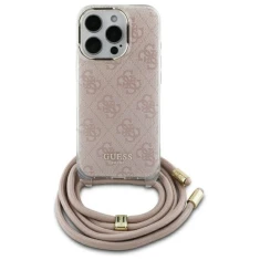 Чохол Guess Crossbody Cord 4G Print для iPhone 16 Pink (GUHCP16SHC4SEP)