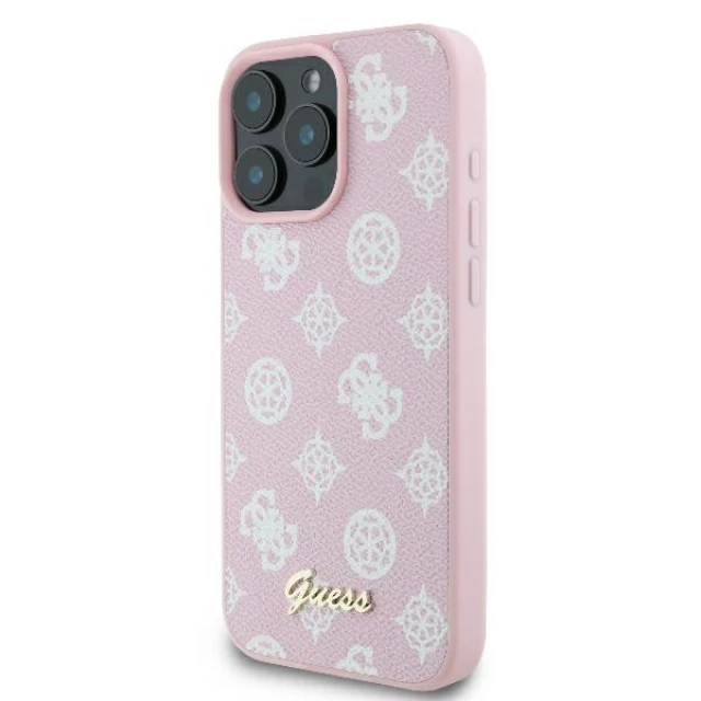 Чохол Guess Peony Script для iPhone 16 Pro Pink with MagSafe (GUHMP16LPGPYSP)