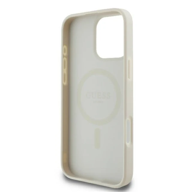 Чохол Guess Peony Script для iPhone 16 Pro White with MagSafe (GUHMP16LPGPYSH)