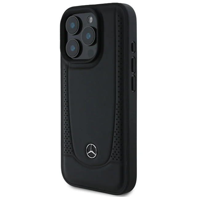 Чехол Mercedes Leather Urban для iPhone 16 Pro Black (MEHCP16LARMBK)