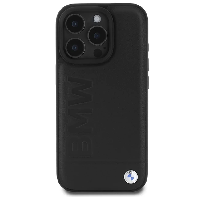 Чохол BMW Leather Hot Stamp для iPhone 16 Pro Max Black (BMHCP16XSLLBK)