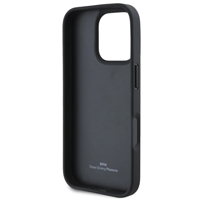 Чохол BMW Leather Hot Stamp для iPhone 16 Pro Max Black (BMHCP16XSLLBK)