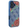 Чехол Guess 4G Flowers Print для iPhone 16 Blue with MagSafe (GUHMP16SP4ROPEMCB)