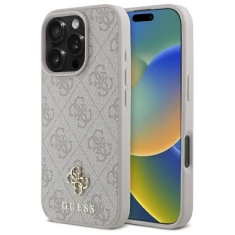 Чохол Guess 4G Small Metal Logo для iPhone 16 Pro Pink with MagSafe (GUHMP16LP4SM4MP)