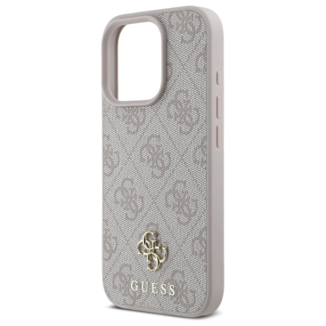 Чохол Guess 4G Small Metal Logo для iPhone 16 Pro Max Pink with MagSafe (GUHMP16XP4SM4MP)