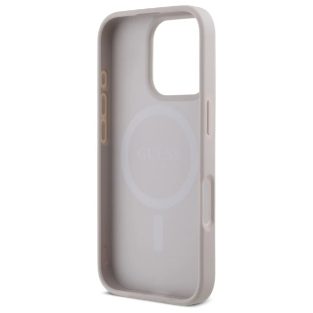 Чохол Guess 4G Small Metal Logo для iPhone 16 Pro Max Pink with MagSafe (GUHMP16XP4SM4MP)