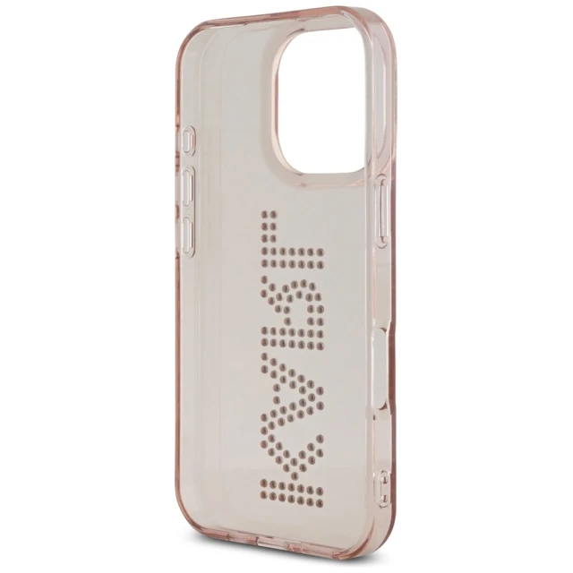 Чохол Karl Lagerfeld IML Rhinestones Logo для iPhone 16 Pro Max Pink (KLHCP16XHKLSTDCP)