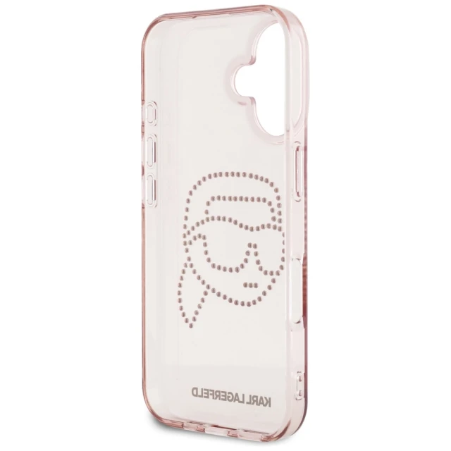 Чохол Karl Lagerfeld IML Rhinestones Karl Head для iPhone 16 Pink (KLHCP16SHKHDCELP)