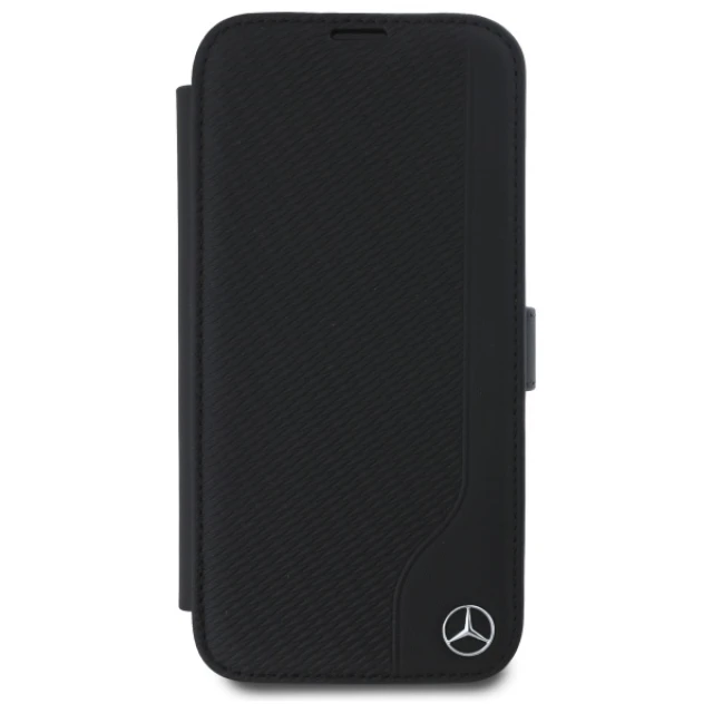 Чохол-книжка Mercedes Leather Wood Imitation для iPhone 16 Pro Max Black (MEBKP16X23RBGVK)