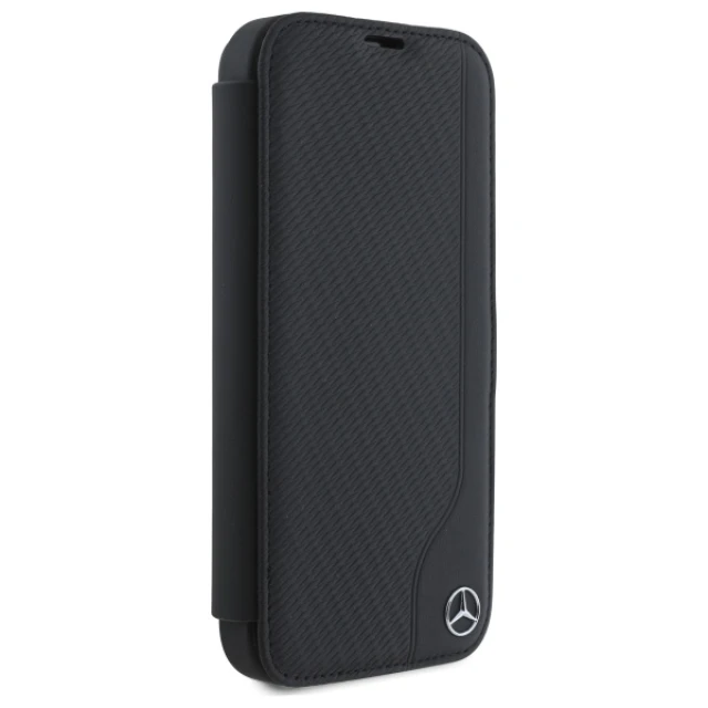 Чохол-книжка Mercedes Leather Wood Imitation для iPhone 16 Pro Max Black (MEBKP16X23RBGVK)