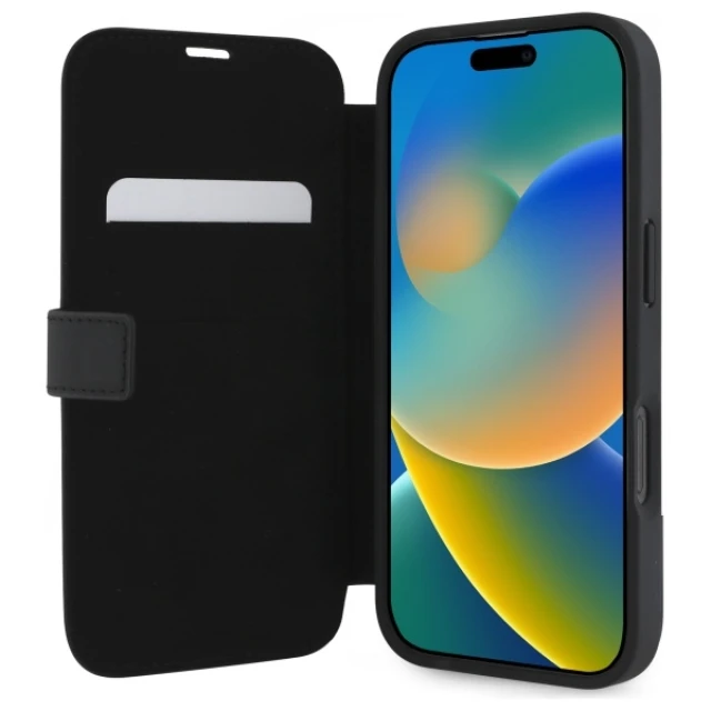 Чохол-книжка Mercedes Leather Wood Imitation для iPhone 16 Pro Max Black (MEBKP16X23RBGVK)