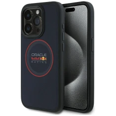 Чехол Red Bull Leather Red Ring для iPhone 15 Pro Max Navy with MagSafe (RBHMP15X24PUILVR)