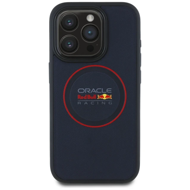 Чехол Red Bull Leather Red Ring для iPhone 15 Pro Max Navy with MagSafe (RBHMP15X24PUILVR)