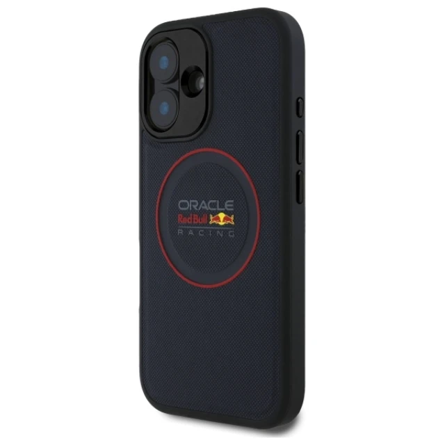 Чохол Red Bull Leather Red Ring для iPhone 16 Plus Navy with MagSafe (RBHMP16M24PUILVR)