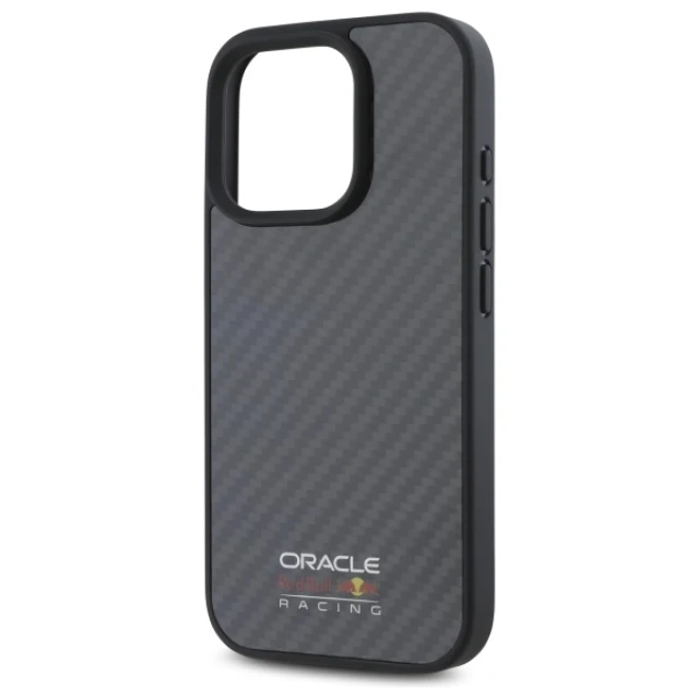 Чохол Red Bull Carbon Fiber Shiny Logo для iPhone 16 Pro Max Black with MagSafe (RBHMP16X24CFILSK)