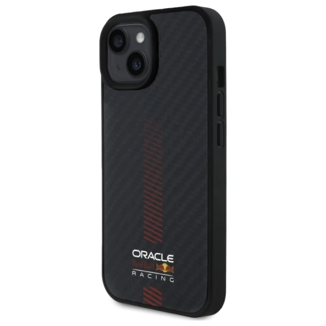 Чохол Red Bull Carbon Fiber Powerbar для iPhone 15 Black with MagSafe (RBHMP15S24CFGSMK)