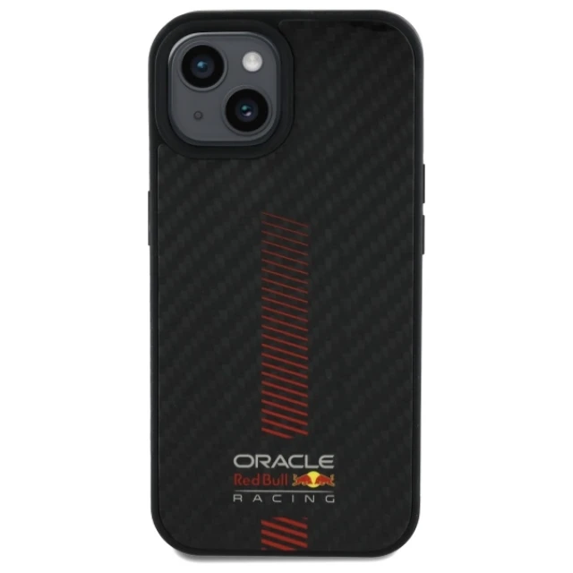 Чохол Red Bull Carbon Fiber Powerbar для iPhone 15 Black with MagSafe (RBHMP15S24CFGSMK)