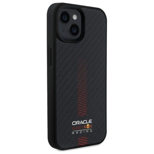 Чохол Red Bull Carbon Fiber Powerbar для iPhone 15 Black with MagSafe (RBHMP15S24CFGSMK)