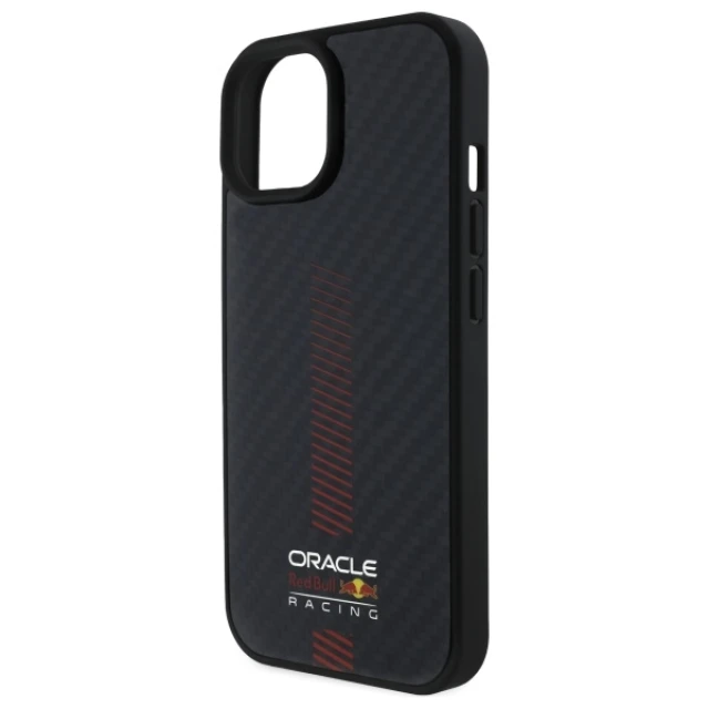 Чохол Red Bull Carbon Fiber Powerbar для iPhone 15 Black with MagSafe (RBHMP15S24CFGSMK)